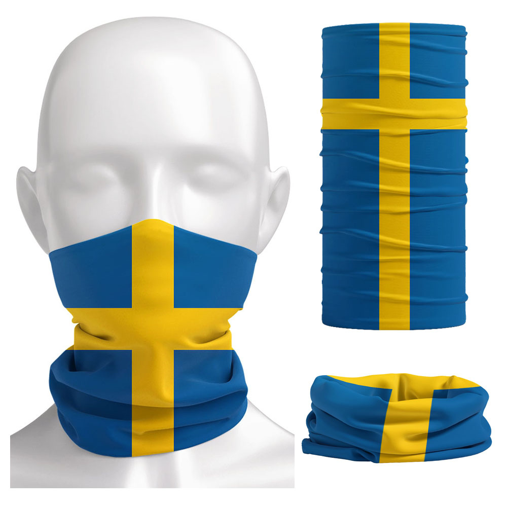 Sweden Flag Printed Bandana He - Gear In Cycling ulasan dan harga