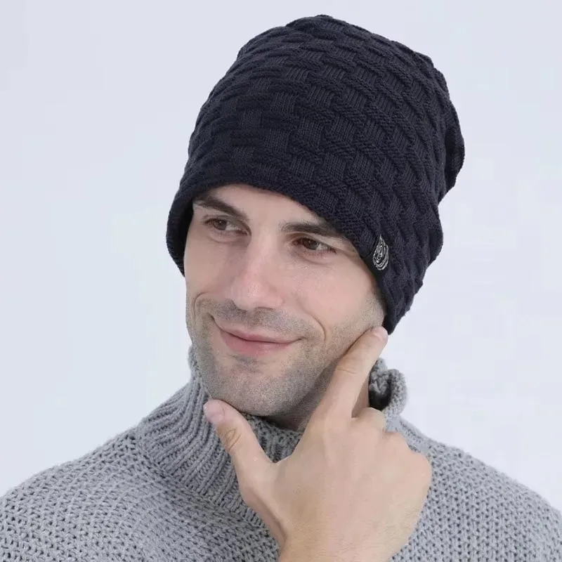 Mens Plush Lining Beanie Winte - Cycling Gear To Keep You Warm ulasan dan harga