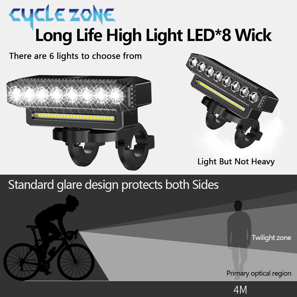 Bicycle Front Light with Horn  - Bike Bell ulasan dan harga
