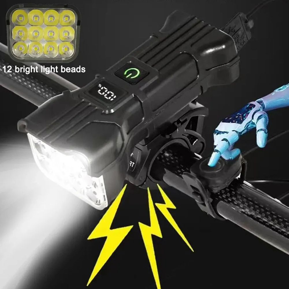12 LED Bicycle Front Light Rec - Bike Bell ulasan dan harga