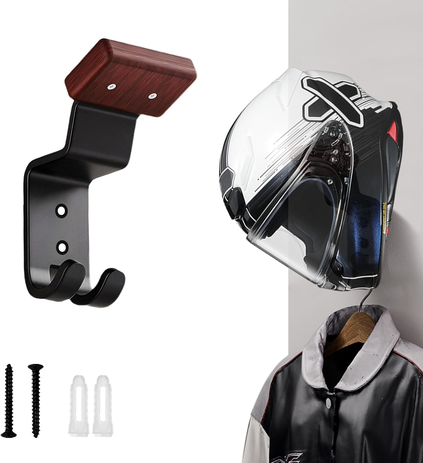Motorcycle Helmet Holder Wall  - Cycling Gear Wall Organizer ulasan dan harga