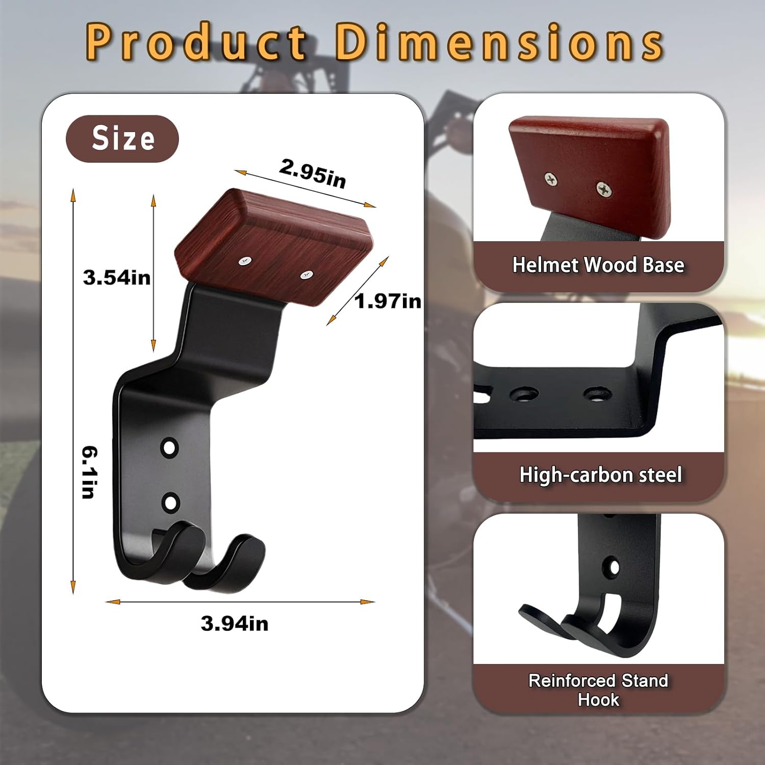 Motorcycle Helmet Holder Wall  - Cycling Gear Wall Organizer ulasan dan harga
